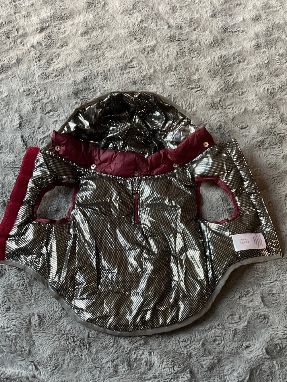 Quilted Dog Puffer Jacket with Hood NWOT